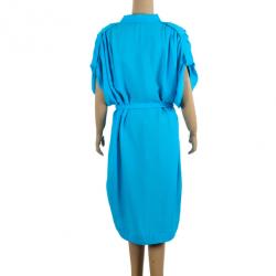 Pre Owned  Diane Von Furstenberg Karin Kimono Sleeve Crepe Shirt Dress M
