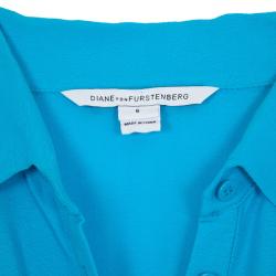 Pre Owned  Diane Von Furstenberg Karin Kimono Sleeve Crepe Shirt Dress M