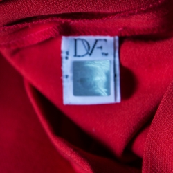 Pre Owned Diane Von Furstenberg Red Jersey Sleeveless Fleur Sheath Dress M