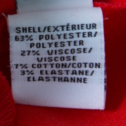 Pre Owned Diane Von Furstenberg Red Jersey Sleeveless Fleur Sheath Dress M