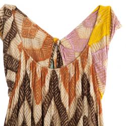 Pre Owned Diane Von Furstenberg Ora Printed Dress L