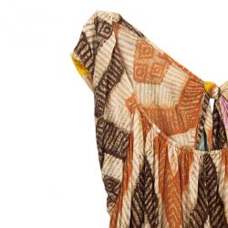 Pre Owned Diane Von Furstenberg Ora Printed Dress L