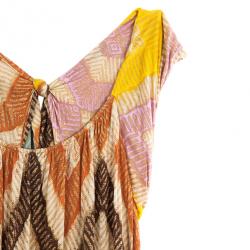 Pre Owned Diane Von Furstenberg Ora Printed Dress L