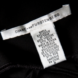 Pre Owned Diane Von Furstenberg Black Asymmetric Sleeve Wilma Joon Dress XS