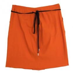 Pre Owned Diane Von Furstenberg Orange Belted Delion Skirt S