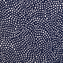 Pre Owned Diane Von Furstenberg Navy Blue and White Dotted Silk Dolman Sleeve Top S