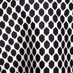 Pre Owned Diane von Furstenberg Monochrome Geometric Print Wool and Silk Flared Amelia Skirt S