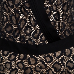 Pre Owned Diane Von Furstenberg Black Embellished Lace Zadie Jumpsuit S