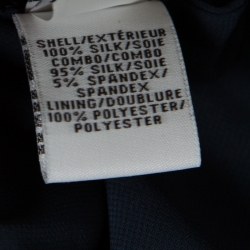 Pre Owned Diane Von Furstenberg Deep Indigo Silk Bethune Maxi Wrap Skirt XL