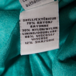 Pre Owned Diane Von Furstenberg Green Zarita Long Sleeve Lace Dress M