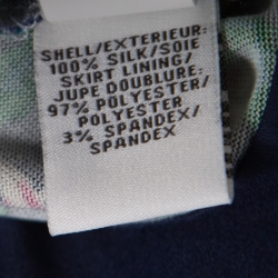 Pre Owned Diane Von Furstenberg Navy Blue Zen Floral Print Irina Wrap Dress M