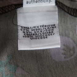 Pre Owned Diane Von Furstenberg Black Floral Printed Wool and Silk Jewel Wrap Dress M