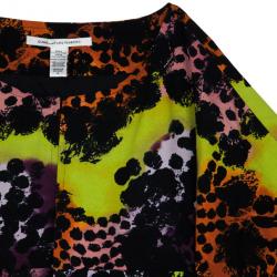 Pre Owned Diane Von Furstenberg Vintar Printed Jacket S