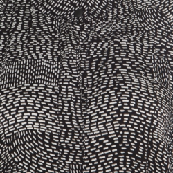 Pre Owned Diane von Furstenberg Monochrome Printed Silk Pharo Shirt Dress M