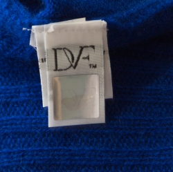 Pre Owned Diane von Furstenberg Cobalt Blue Rib Knit Cashmere Kingston Sweater S