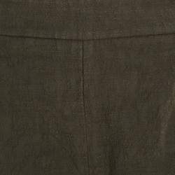 Pre Owned Diane Von Furstenberg Olive Green Cotton Jacquard Gillian Pleated Shorts L