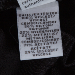 Pre Owned Diane Von Furstenburg Black Metallic Plisse Heavyn Wrap Maxi Dress M