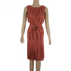 Pre Owned Diane Von Furstenberg Coral Mikaela Dress M