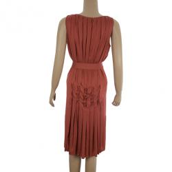 Pre Owned Diane Von Furstenberg Coral Mikaela Dress M