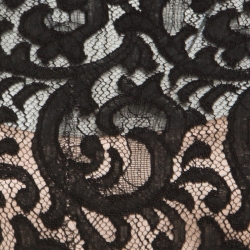 Pre Owned Diane Von Furstenberg Black and Blush Pink Floral Lace Norfolk Dress S