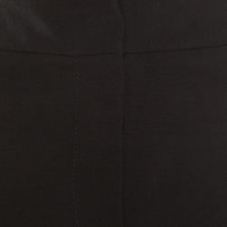 Pre Owned Diane Von Furstenberg Black Contrast Leather Panel Detail Lisa Pencil Skirt S