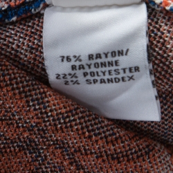 Pre Owned Diane Von Furstenberg Multicolor Jacquard Knit Fitted Flared Ilsa Dress S