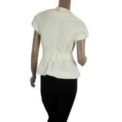 Pre Owned Diane Von Furstenberg Travis Short Sleeve Jacket S