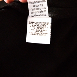 Pre Owned Diane Von Furstenberg Black Jersey Pintucked Skirt Detail Monica Dress S