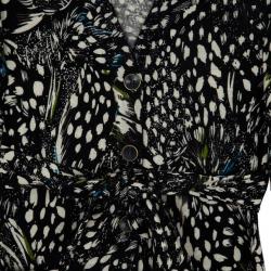 Pre Owned Diane Von Furstenberg Wild Quail Fraseire Button Down Cardigan Size M