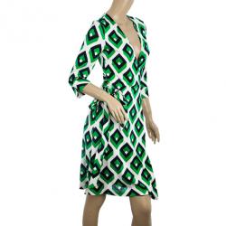 Pre Owned Diane Von Furstenberg Vintage Julian Cube Dress S