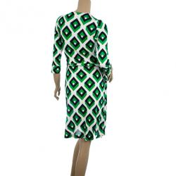 Pre Owned Diane Von Furstenberg Vintage Julian Cube Dress S