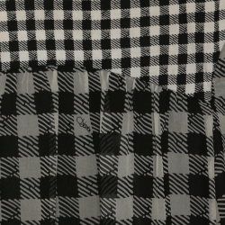 Pre Owned Diane Von Furstenberg Black and White Checkered Silk Davina Maxi Dress M