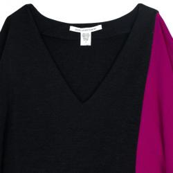 Pre Owned Diane Von Furstenberg Clem Colorblock Dress S