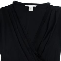 Pre Owned Diane Von Furstenberg Mateo Black Dress XL