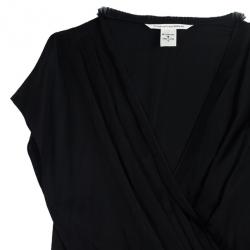 Pre Owned Diane Von Furstenberg Mateo Black Dress XL