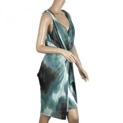 Pre Owned Diane Von Furstenberg Milton Printed Dress L