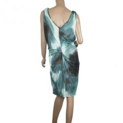 Pre Owned Diane Von Furstenberg Milton Printed Dress L