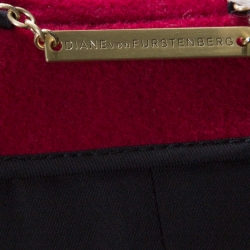 Diane von Furstenberg Red Felted Wool Sabrina Coat M