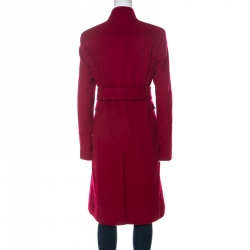 Diane von Furstenberg Red Felted Wool Sabrina Coat M