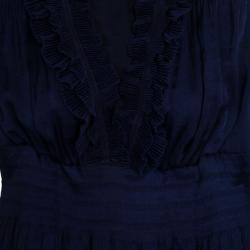 Pre Owned Diane Von Furstenberg Matador Long Sleeve Top S