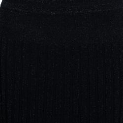 Pre Owned Diane Von Furstenberg Kristof Metallic Pleated Dress S