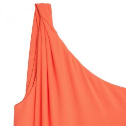 Pre Owned Diane Von Furstenberg Liluye One-Shoulder Crepe Wrap Dress M