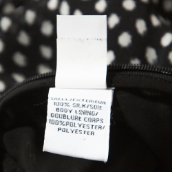 Pre Owned Diane von Furstenberg Black Dot Print Silk Tie Neck Detail Arabella Dress M