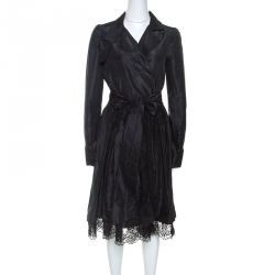 Diane Von purchases Furstenberg Miss Cherie 100% silk taffeta ruffle wrap dress sz 0