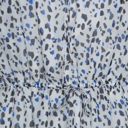 Pre Owned Diane Von Furstenberg White Printed Silk Off Shoulder Camila Dress S