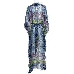 Pre Owned Diane von Fursternberg Multicolor Animal Print Silk Annushka Kaftan M