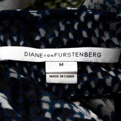 Pre Owned Diane von Fursternberg Multicolor Animal Print Silk Annushka Kaftan M