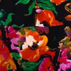 Pre Owned Diane von Furstenberg Black Floral Print Silk Midi Dress M