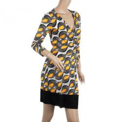 Pre Owned Diane Von Furstenburg Naoki Wrap Dress S