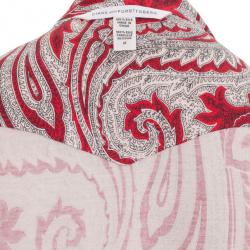 Pre Owned Diane Von Furstenberg Red Canyon Paisley Printed Mary Jo Wrap Dress L